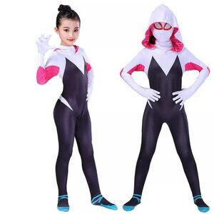 Into the Spider-Verse Spidergirl Gwen Spiderman Girl Jumpsuit Kids/Adult…